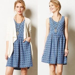 Anthro Maeve Lazuli Dress – Aztec Blue 4